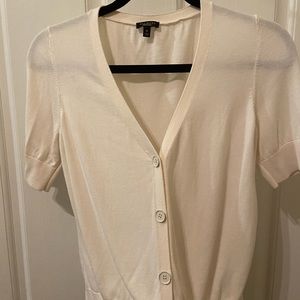 Talbots ivory short sleeve lightweight sweater.